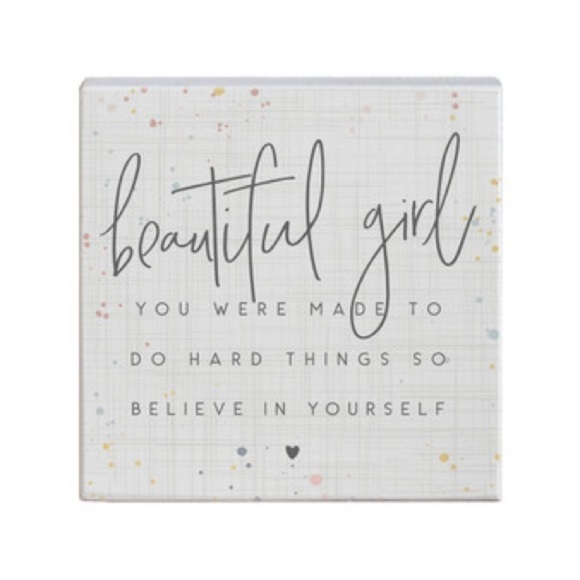 Altar’d State Beautiful Girl Inspirational Art Decor Block Wood Sign Farmhouse - Picture 1 of 5